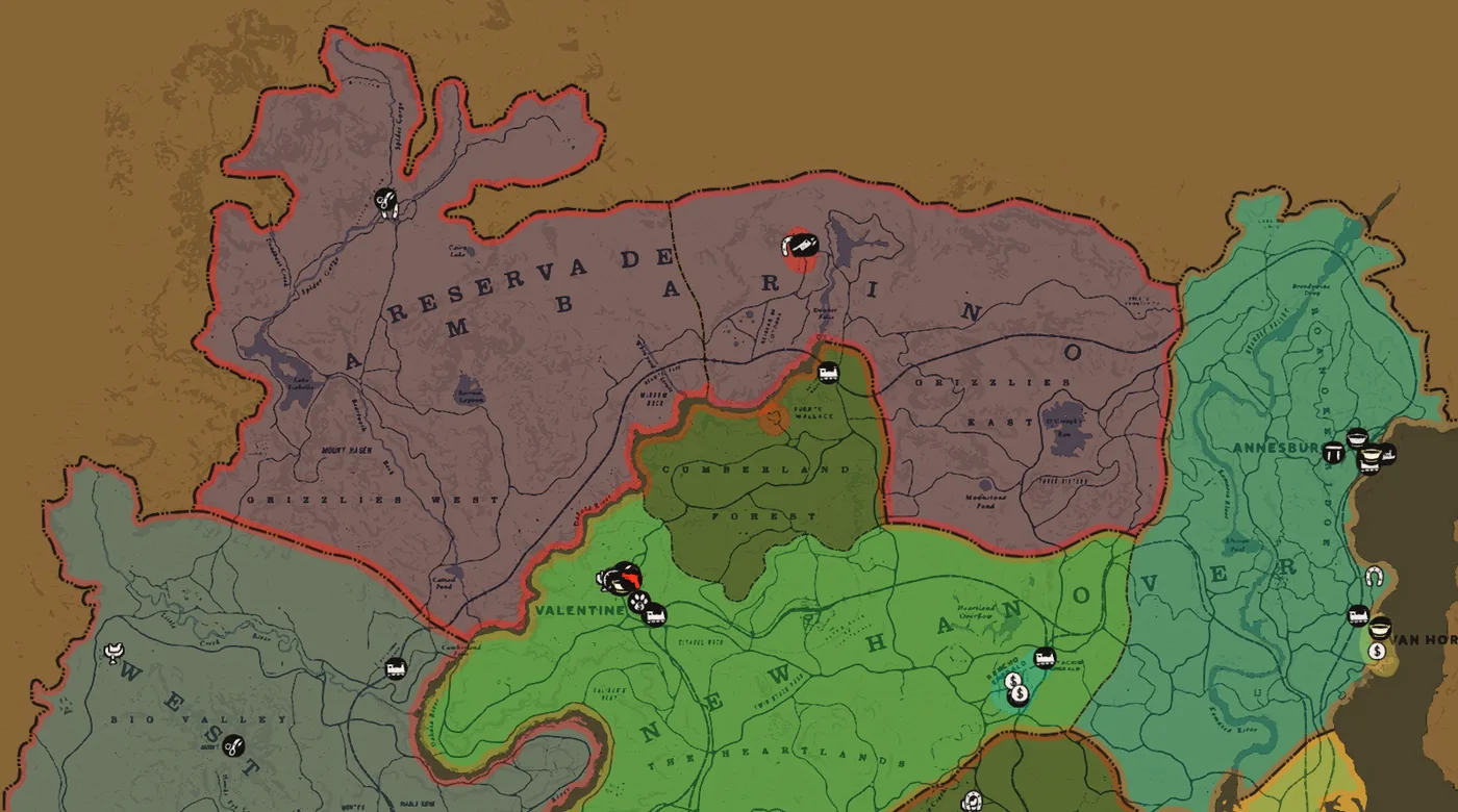 Mapa de la Reserva de Ambarino